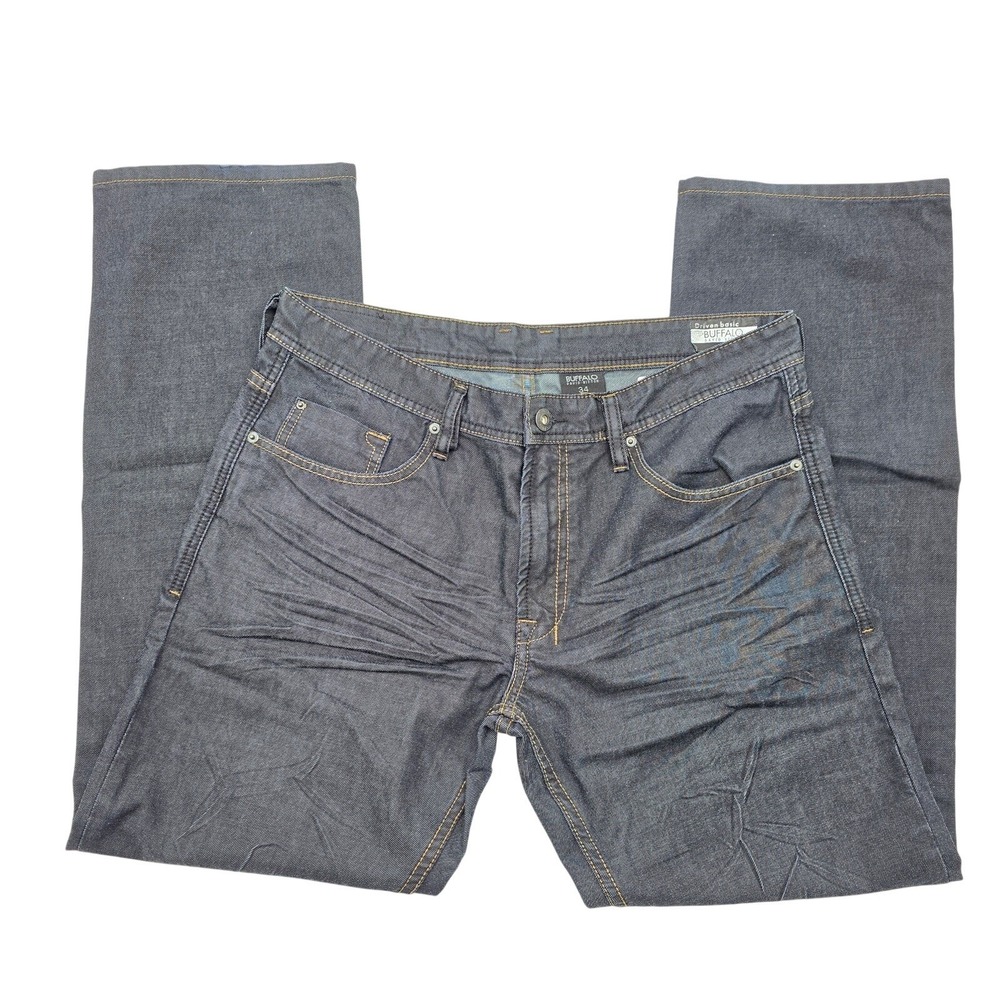 Buffalo David Bitton Straight Dark Blue Denim‎ Jeans Pants Bottoms Men's 34